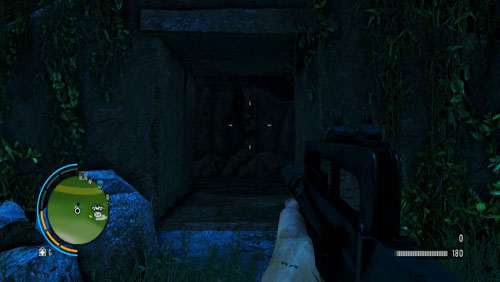 Reach the area marked in the screenshot, to find the side-entrance to the bunker - The Southern Island - South-western part - Letters of the Lost - Far Cry 3 - Game Guide and Walkthrough