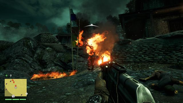 The burning enemies may be pretty dangerous... If they will be able to catch up with you. - Return To Sender - Main Quests - Far Cry 4 - Game Guide and Walkthrough