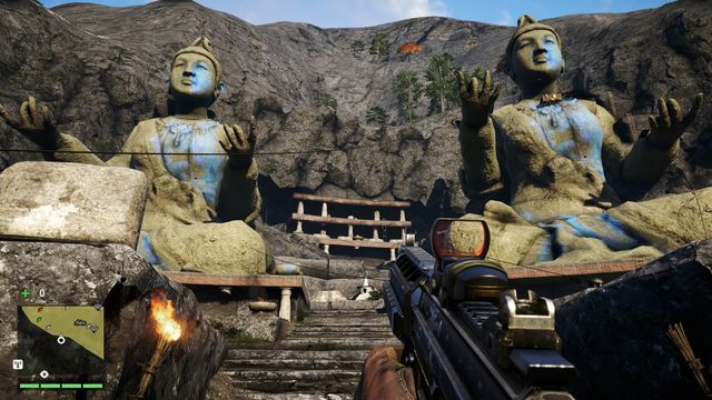 After the first statue will collapse you should beware of the sniper hidden ahead of you. - The Sleeping Saints - Main Quests - Far Cry 4 - Game Guide and Walkthrough