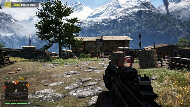 Right after stepping out of the hut, quickly kill or go past the two enemies. - Truth and Justice - Main Quests - Far Cry 4 - Game Guide and Walkthrough