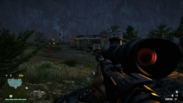 Using the sniper rifle, you can eliminate the enemies outside the vault. You can do that also when you will be leaving. - A Final Penance - Side quests - Longinus - Far Cry 4 - Game Guide and Walkthrough
