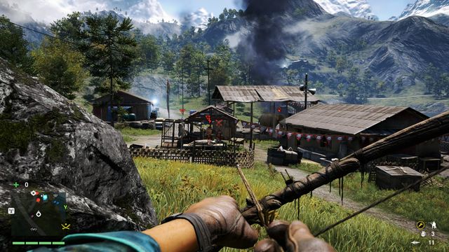 Shoot the elephant with your bow and it will break the cage. - Shanath Breeders - Outposts - One alarm - Far Cry 4 - Game Guide and Walkthrough
