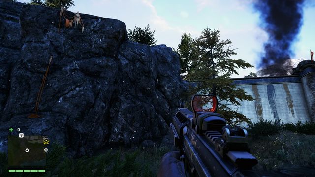 Use the grappling hook to climb the rocks. You will have a good view on the fortress. - Ratu Gadhi - Fortresses - Far Cry 4 - Game Guide and Walkthrough