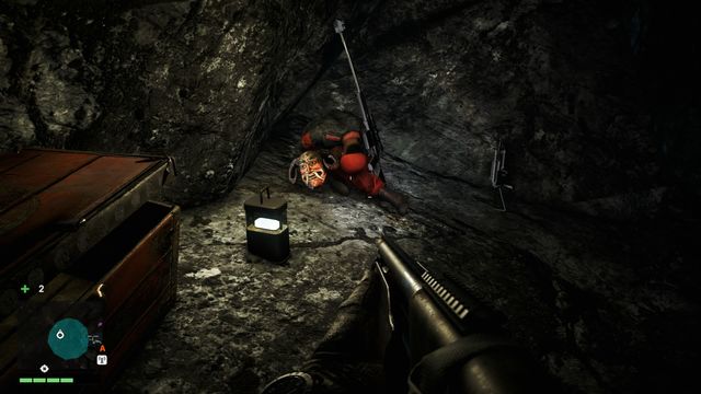 You will find the mask inside a cave, on the second platform - Northern and north-eastern Kyrat - Yalungas Masks - Far Cry 4 - Game Guide and Walkthrough