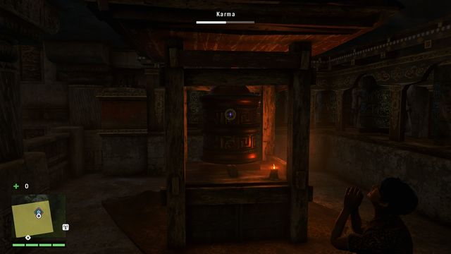 You will find this wheel in the monasterys main hall, on the right - Southern and central Kyrat - Mani Wheels - Far Cry 4 - Game Guide and Walkthrough
