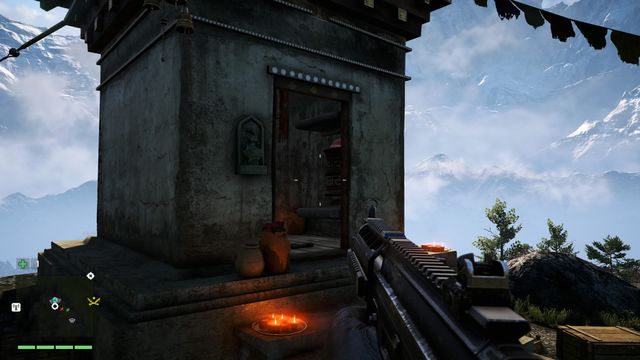 You can find the wheel in a small shrine, to the right of the entrance - Southern and central Kyrat - Mani Wheels - Far Cry 4 - Game Guide and Walkthrough