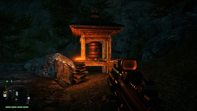 Facing the statue, turn left and go along the path - Southern and central Kyrat - Mani Wheels - Far Cry 4 - Game Guide and Walkthrough