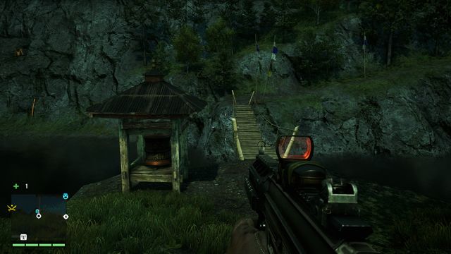You will find the wheel near a bridge on the river, not far from the path - Southern and central Kyrat - Mani Wheels - Far Cry 4 - Game Guide and Walkthrough