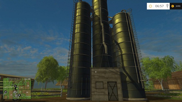 Grain silo. - The farm - buildings and starting machines - Basics - Farming Simulator 15 - Game Guide and Walkthrough