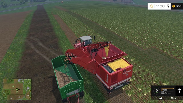 A short break for unloading the container. - Growing plants - preparation, harvest and selling - Basics - Farming Simulator 15 - Game Guide and Walkthrough