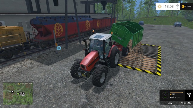 Unloading the crop in a store. - Growing plants - preparation, harvest and selling - Basics - Farming Simulator 15 - Game Guide and Walkthrough