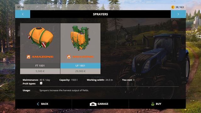A sprayer may be a big expenditure at the beginning. - Buying a sprayer - Quick start - Farming Simulator 15 - Game Guide and Walkthrough