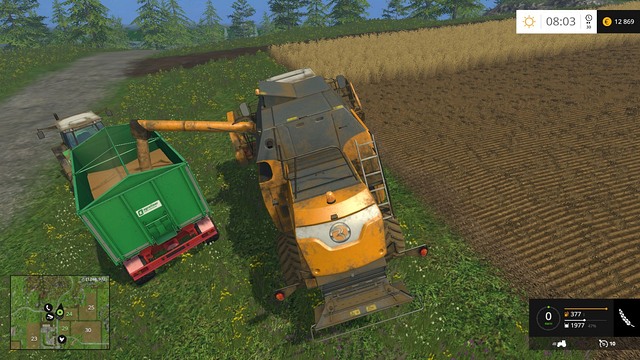 The new trailer can load almost three times as much crop as the previous one. - Changing your equipment - Quick start - Farming Simulator 15 - Game Guide and Walkthrough