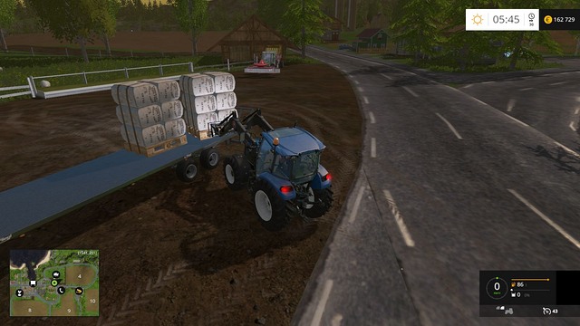 Remember to place the pallets close to one another so that you can fit 4 stacks onto the trailer. - Sheep - Animals - Farming Simulator 15 - Game Guide and Walkthrough