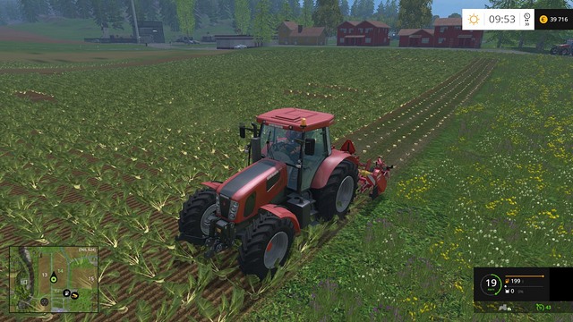 The first stage of the work - removing the leaves. - Sugar beets and potatoes - Plants - Farming Simulator 15 - Game Guide and Walkthrough
