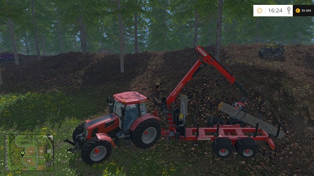 Learning to operate the crane requires some time. - Woodcutting - Farming Simulator 15 - Game Guide and Walkthrough
