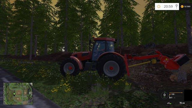 To remove a stump, lower the machine onto it. - Woodcutting - Farming Simulator 15 - Game Guide and Walkthrough