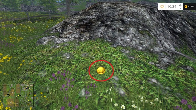 You can find 100 gold coins on the Bjornholm map - Gold coins - Farming Simulator 15 - Game Guide and Walkthrough