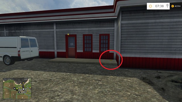Behind the gas station, - Section B - coins 13 - 29 - Gold coins - Farming Simulator 15 - Game Guide and Walkthrough