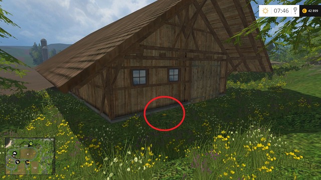 Also behind a wooden house - Section B - coins 13 - 29 - Gold coins - Farming Simulator 15 - Game Guide and Walkthrough