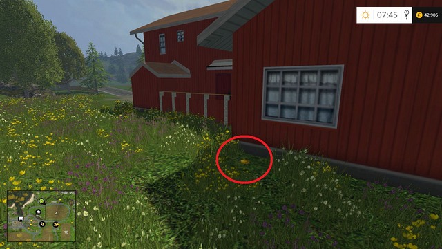 Behind the house on the hill - Section B - coins 13 - 29 - Gold coins - Farming Simulator 15 - Game Guide and Walkthrough