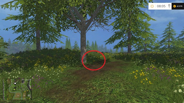 On a glade, under a tree - Section C - coins 30 - 44 - Gold coins - Farming Simulator 15 - Game Guide and Walkthrough