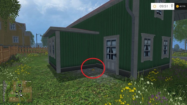 In the corner of the green house - Section E - coins 55 - 69 - Gold coins - Farming Simulator 15 - Game Guide and Walkthrough
