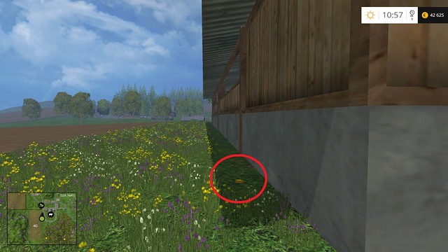 Behind the building - Section E - coins 55 - 69 - Gold coins - Farming Simulator 15 - Game Guide and Walkthrough