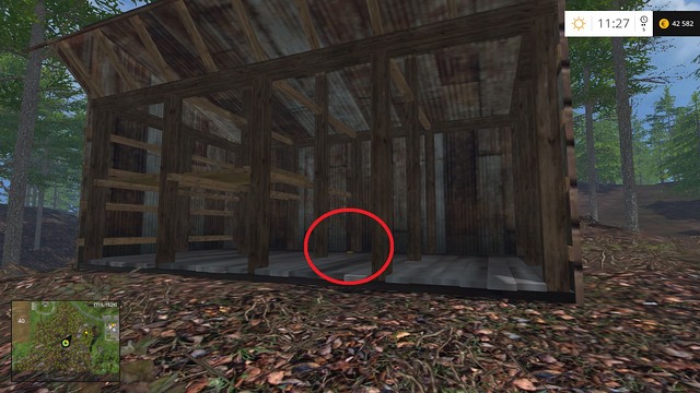 Inside a small building - Section E - coins 55 - 69 - Gold coins - Farming Simulator 15 - Game Guide and Walkthrough