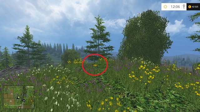 On a small hill - Section F - coins 70 - 89 - Gold coins - Farming Simulator 15 - Game Guide and Walkthrough