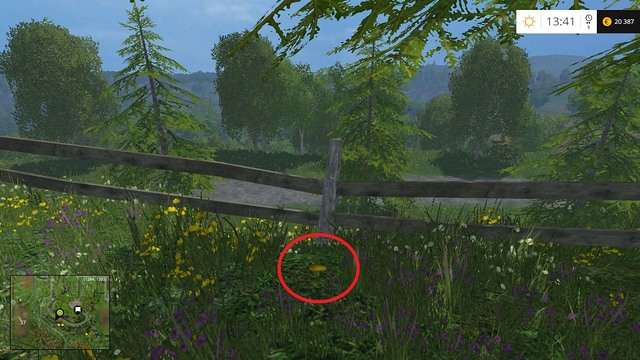 Right next to the fence - Section F - coins 70 - 89 - Gold coins - Farming Simulator 15 - Game Guide and Walkthrough