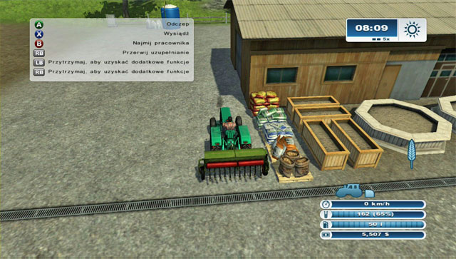 Before sowing, you have to upload the sowing machine with grains. - First sowing - First steps - Farming Simulator 2013 - Game Guide and Walkthrough