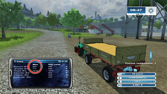 Now check the prices in your PDA - Selling crops for the first time - First steps - Farming Simulator 2013 - Game Guide and Walkthrough