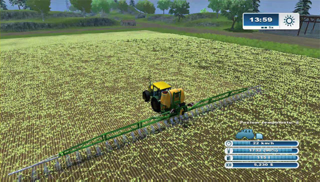 Spraying goes very fast. - First sprays - First steps - Farming Simulator 2013 - Game Guide and Walkthrough
