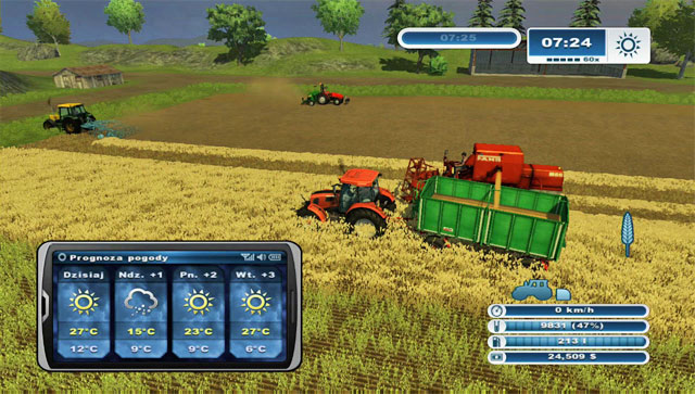 It's time to change the harvester, as your current one has a very limited tank for crops. - Buying a new harvester - Agriculture - Farming Simulator 2013 - Game Guide and Walkthrough