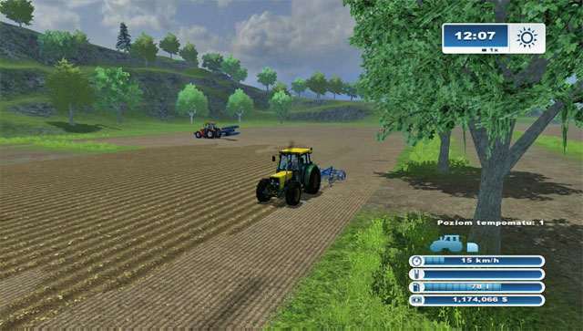 After connecting the fields, drive the cultivator over the area where you plowed the ground. - Connecting fields - Agriculture - Farming Simulator 2013 - Game Guide and Walkthrough