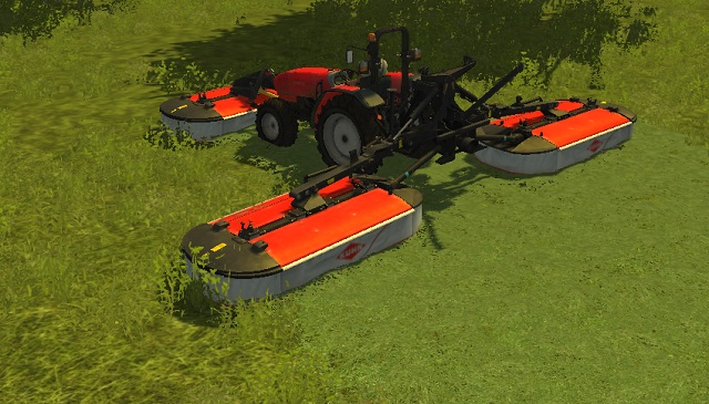Mowing grass with the Kuhn mower. - Straw and grass - Agriculture - Farming Simulator 2013 - Game Guide and Walkthrough
