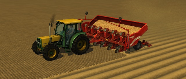 Planting potatoes using Grimme GL 660. - Growing potatoes - Agriculture - Farming Simulator 2013 - Game Guide and Walkthrough