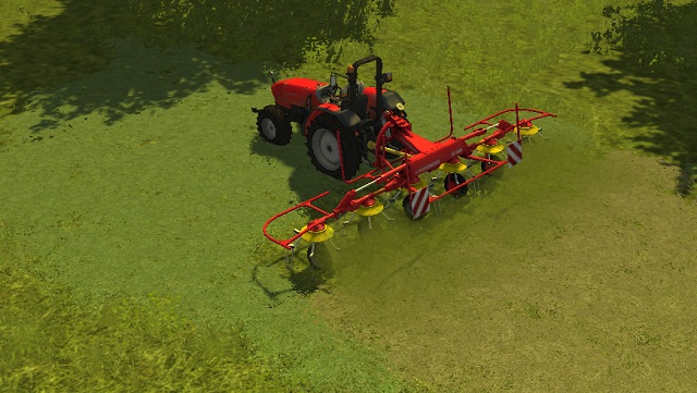 One use of a tedder is enough to dry the grass. - Straw and grass - Agriculture - Farming Simulator 2013 - Game Guide and Walkthrough