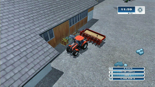 The planter, just like the sower, has to be filled. - Growing potatoes - Agriculture - Farming Simulator 2013 - Game Guide and Walkthrough