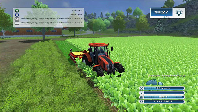 Defoliating with this machine is long because of the small width. - Growing sugar beets - Agriculture - Farming Simulator 2013 - Game Guide and Walkthrough