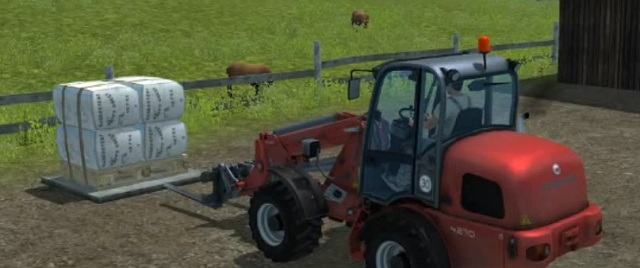 To move the pallets, use the front loader. - Sheep husbandry - Animal husbandry - Farming Simulator 2013 - Game Guide and Walkthrough