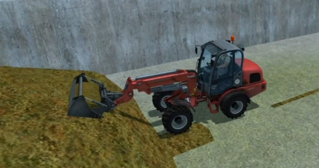 Transporting ready silage with a front loader. - Cow husbandry - Animal husbandry - Farming Simulator 2013 - Game Guide and Walkthrough