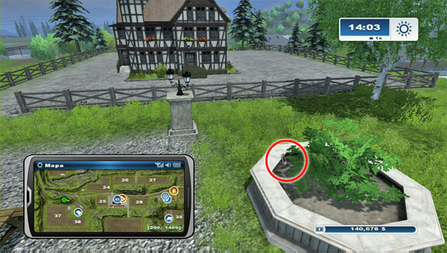 To the north of the sheep pasture you will find a house - Area A: horseshoes #1-#13 - Horseshoes - Farming Simulator 2013 - Game Guide and Walkthrough