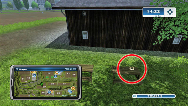 The horseshoe is on a table right beside field 24 - Area A: horseshoes #1-#13 - Horseshoes - Farming Simulator 2013 - Game Guide and Walkthrough