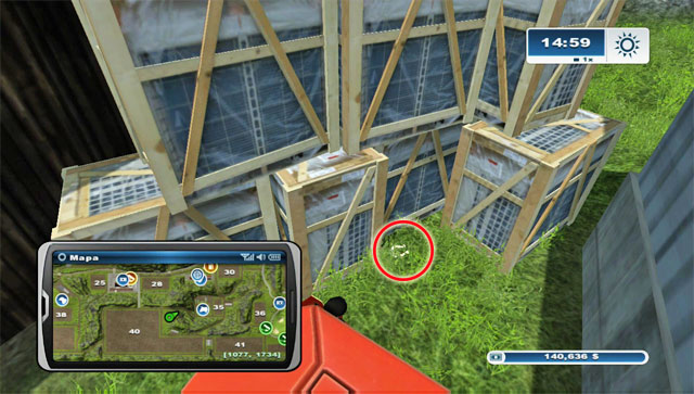 To the north-east of field 40 there are two buildings - Area B: horseshoes #14-#24 - Horseshoes - Farming Simulator 2013 - Game Guide and Walkthrough