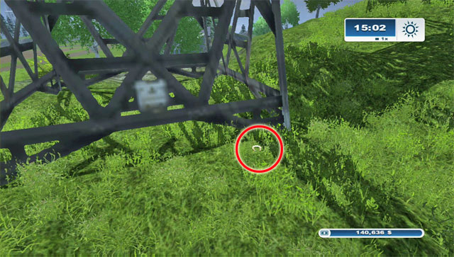 The horseshoe lies north-east of field 40, right by the high-voltage pole - Area B: horseshoes #14-#24 - Horseshoes - Farming Simulator 2013 - Game Guide and Walkthrough