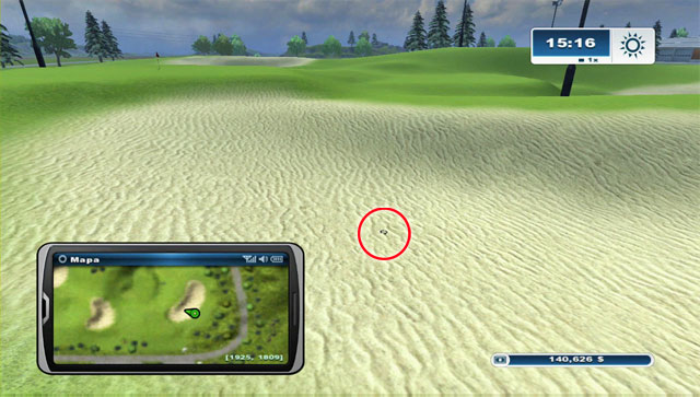 The horseshoe lies on the golf course, in the most south-east so-called bunker - Area C: horseshoes #25-#36 - Horseshoes - Farming Simulator 2013 - Game Guide and Walkthrough