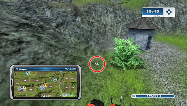 Look for the horseshoe north-east of field 34 - Area C: horseshoes #25-#36 - Horseshoes - Farming Simulator 2013 - Game Guide and Walkthrough
