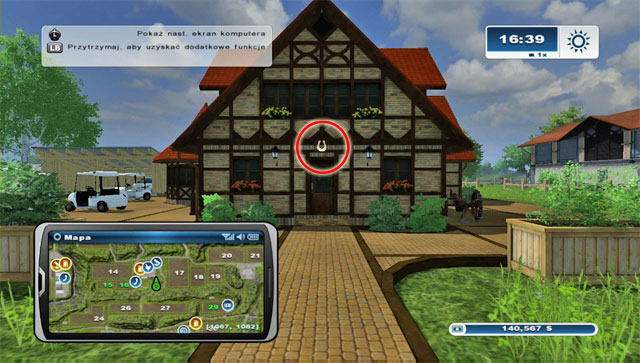 The horseshoe is above door to your house - Area E: horseshoes #45-#61 - Horseshoes - Farming Simulator 2013 - Game Guide and Walkthrough